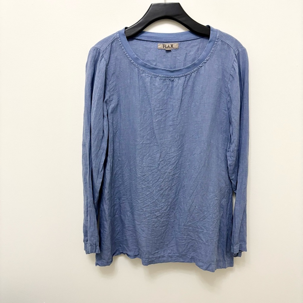 Flax Blue Long Sleeve Tunic Top